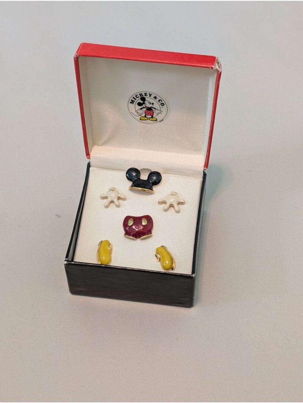 VTG Disney Mickey Mouse Scatter Pin Set by Napier Collection NIB Collector